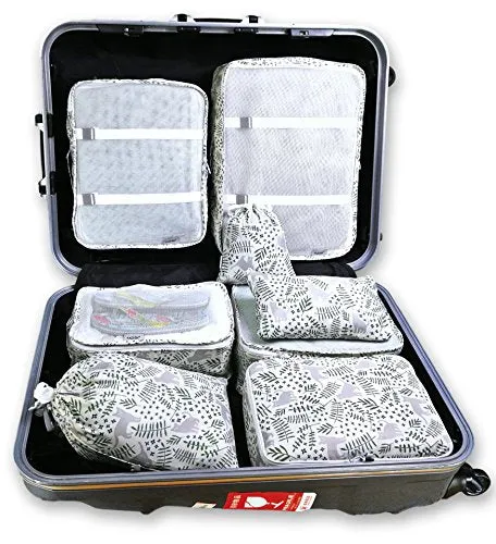 8 Set Travel organizers Packing Сubes Luggage Accessories Сlothes Shoes Bag (Cat garden)