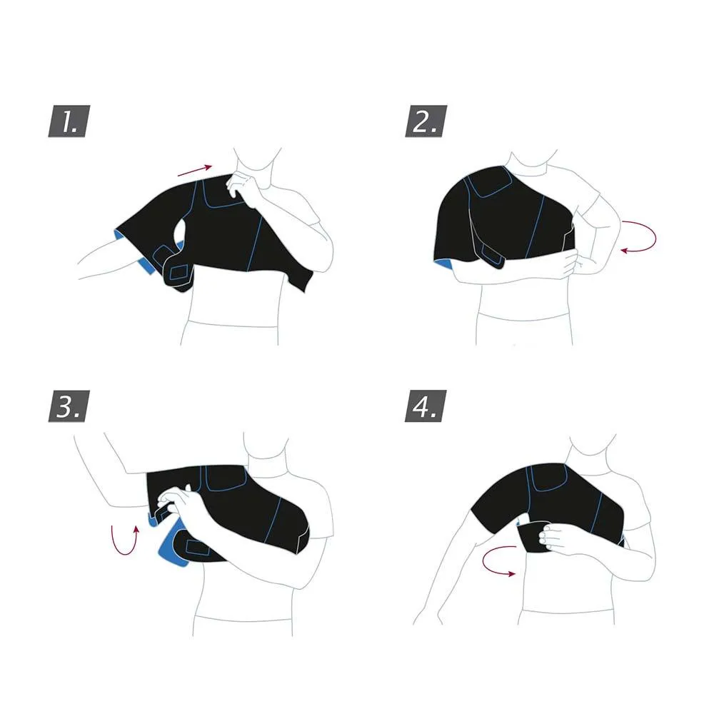 Actimove Sports Edition Shoulder Support, Extra Pocket for Optional Hot/Cold Pack, Black