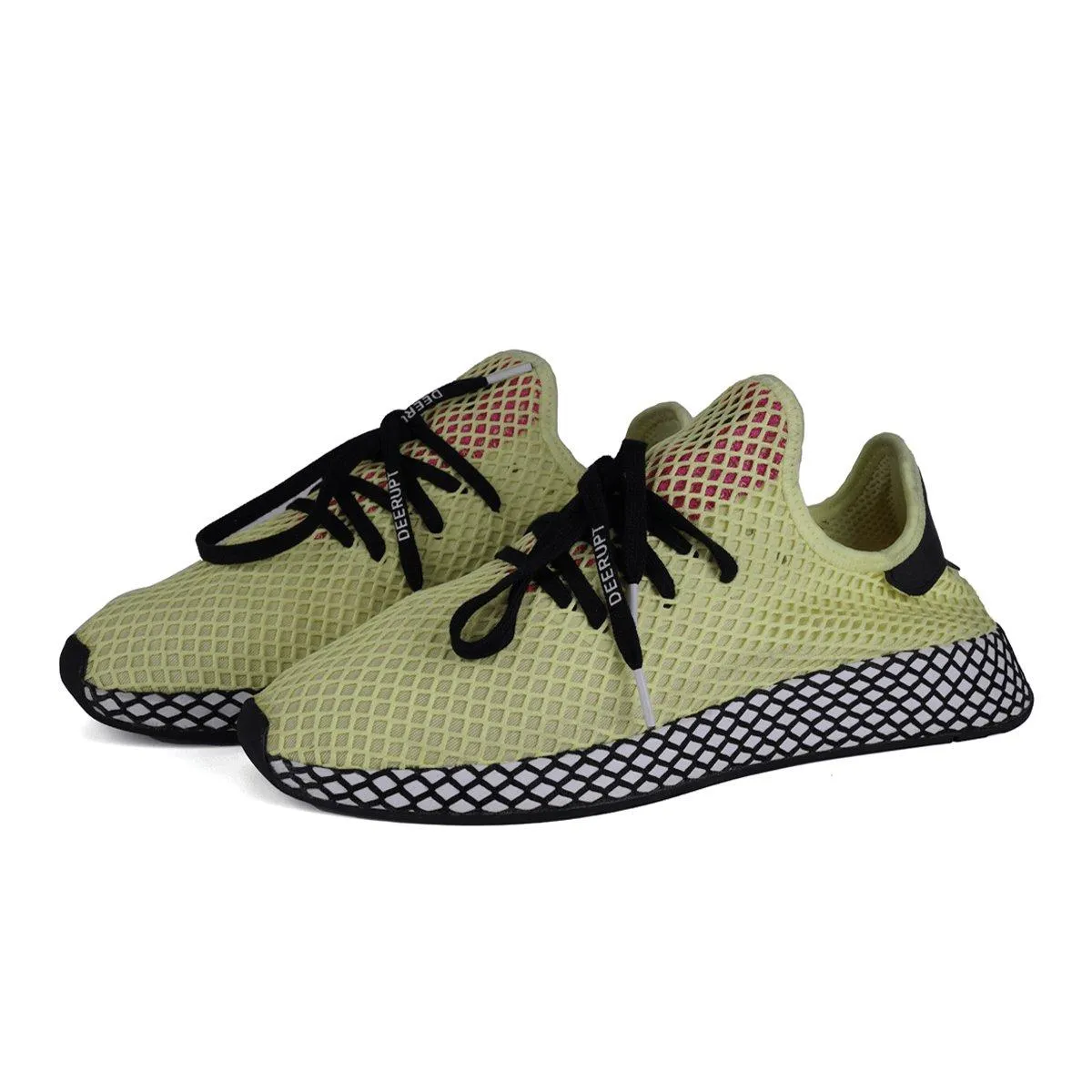 Adidas Deerupt Hires Sport Shoes Fabric Yellow Colour For Men