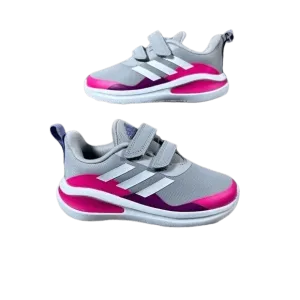 Adidas Fortarun Double Strap 'White Grey Pink' Kid's Running Shoes