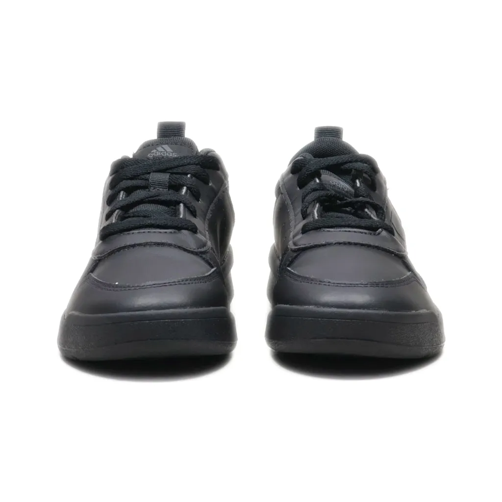 Adidas Tensaur K Lace Ups Leather Black Colour For Women