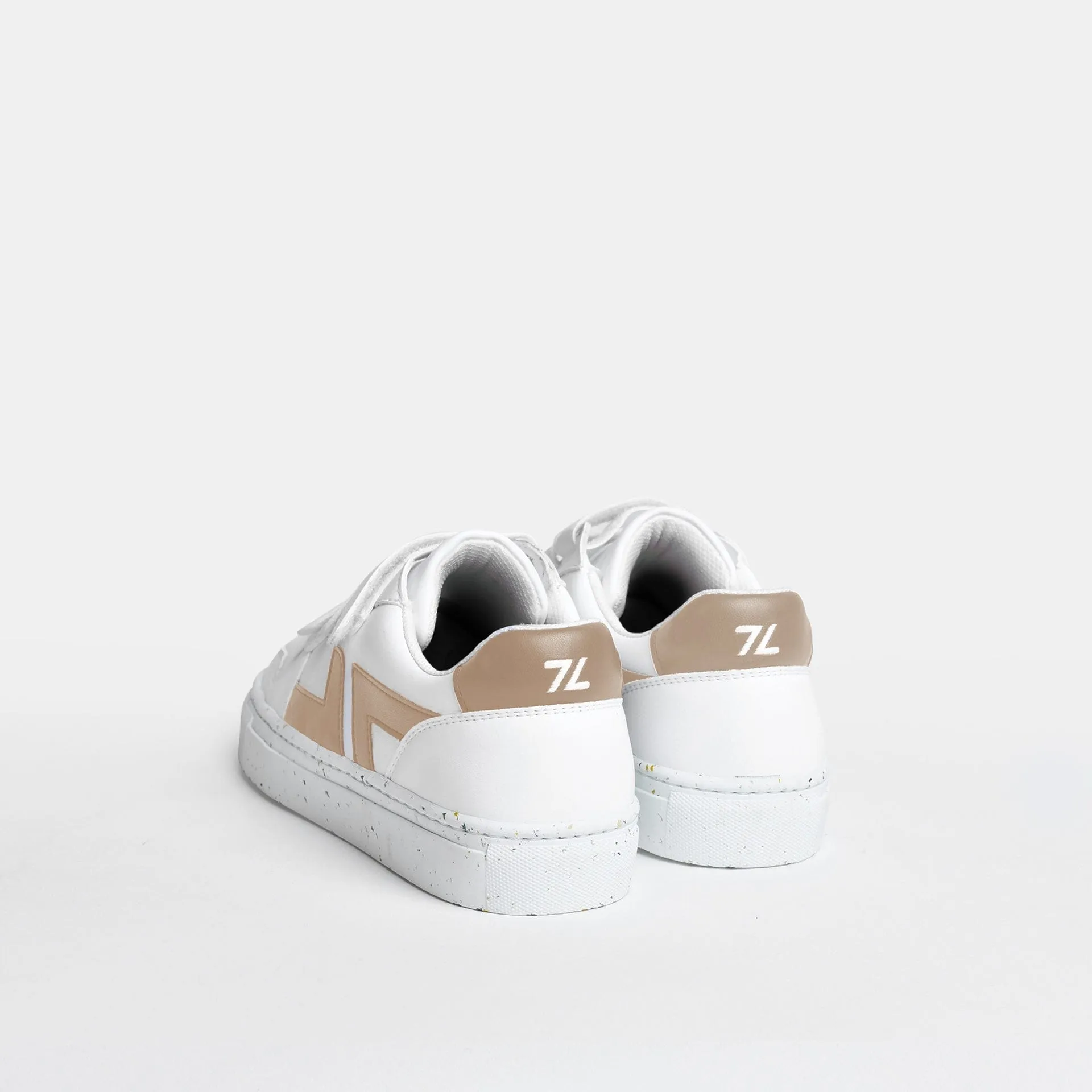Alpha Vegan Leather Velcro Sneakers | Beige