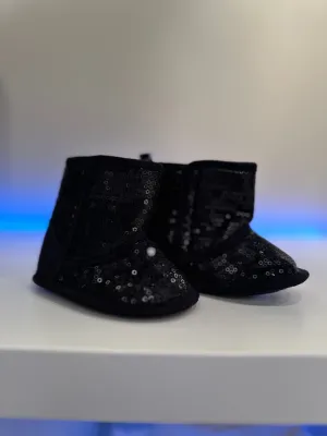 Baby Kiss Black Sequins Boots - 18 Months