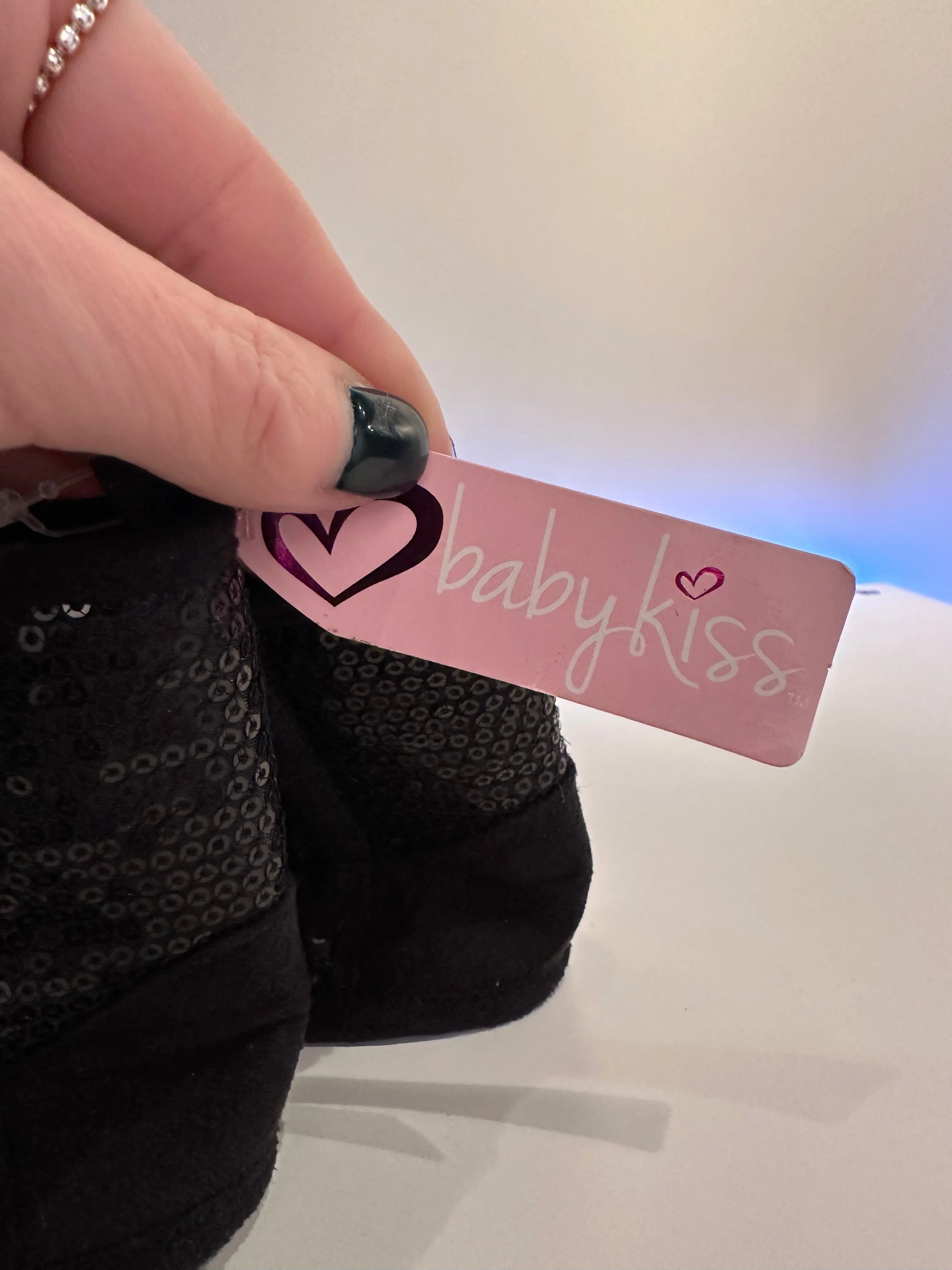 Baby Kiss Black Sequins Boots - 18 Months