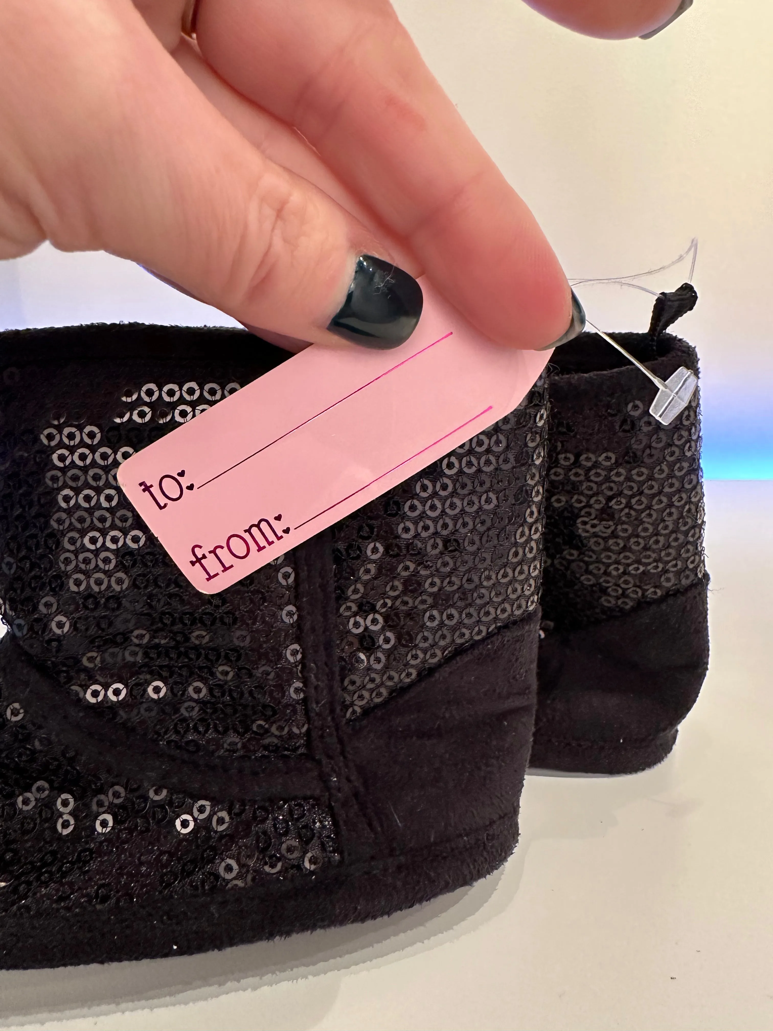 Baby Kiss Black Sequins Boots - 18 Months