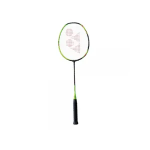 Badminton Racket Black Lime - Strung