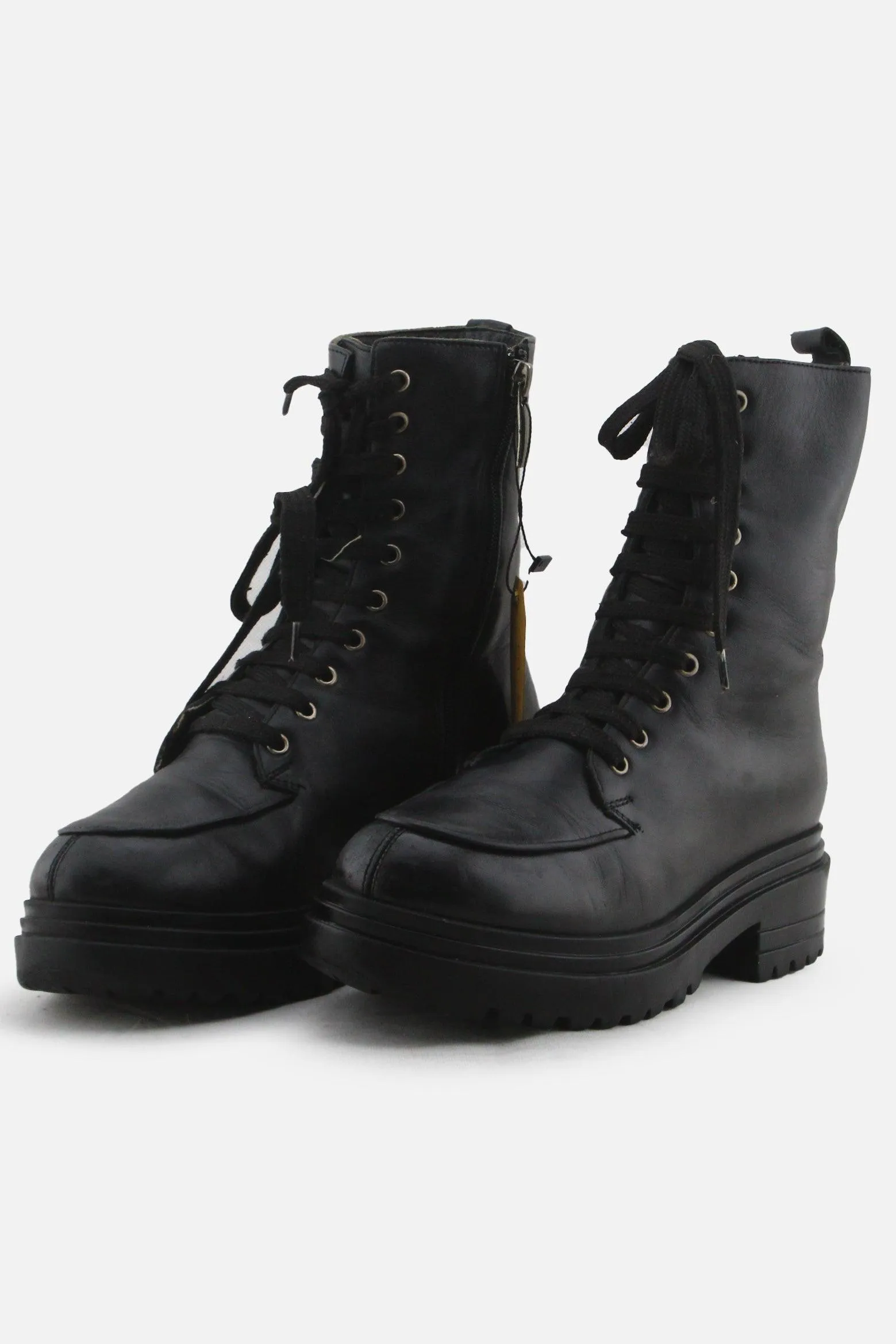 Badura Zipper Laces Combat Boots | 100% Authentic Leather