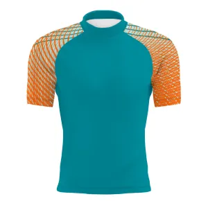 Bengal Stripes - Men's Surf UPF50  Short Sleeve Rash Guard