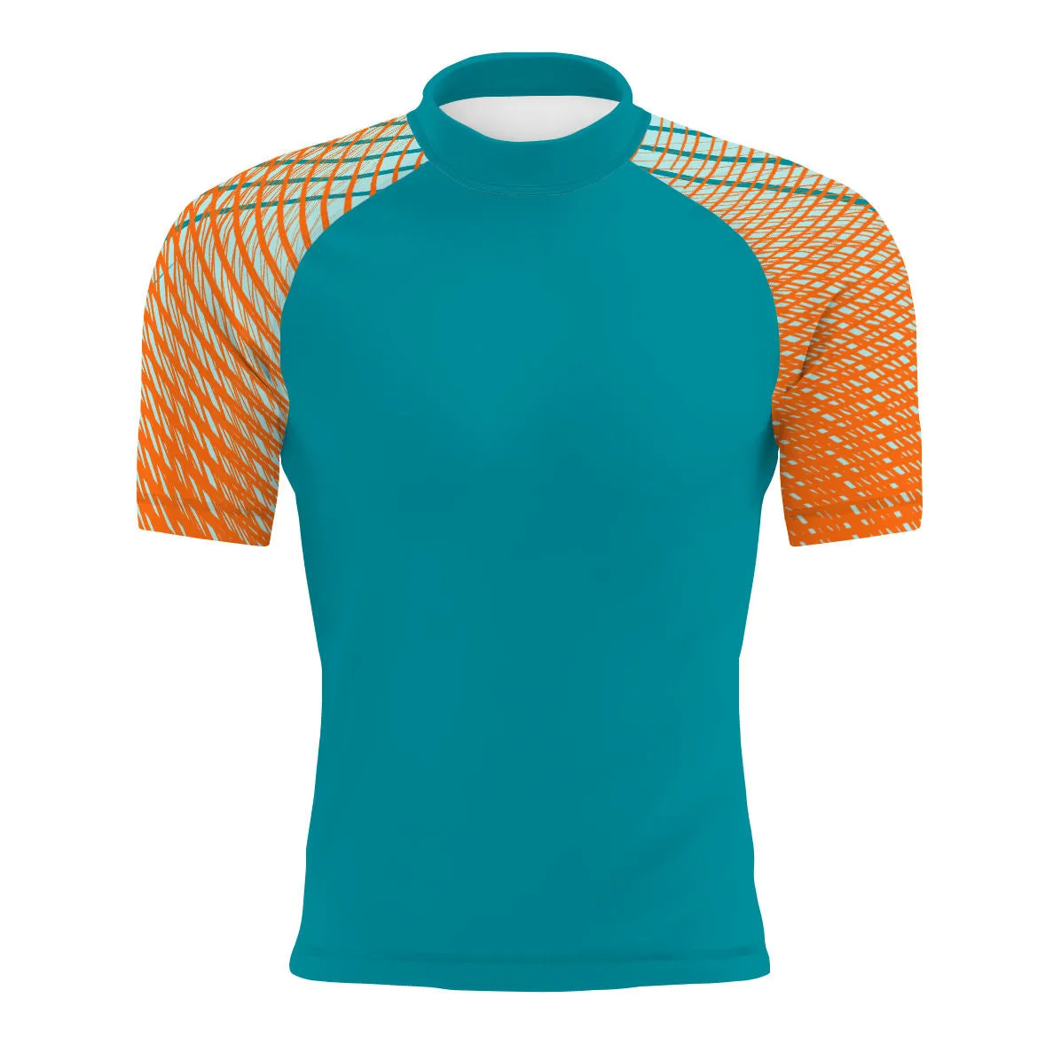 Bengal Stripes - Men's Surf UPF50  Short Sleeve Rash Guard