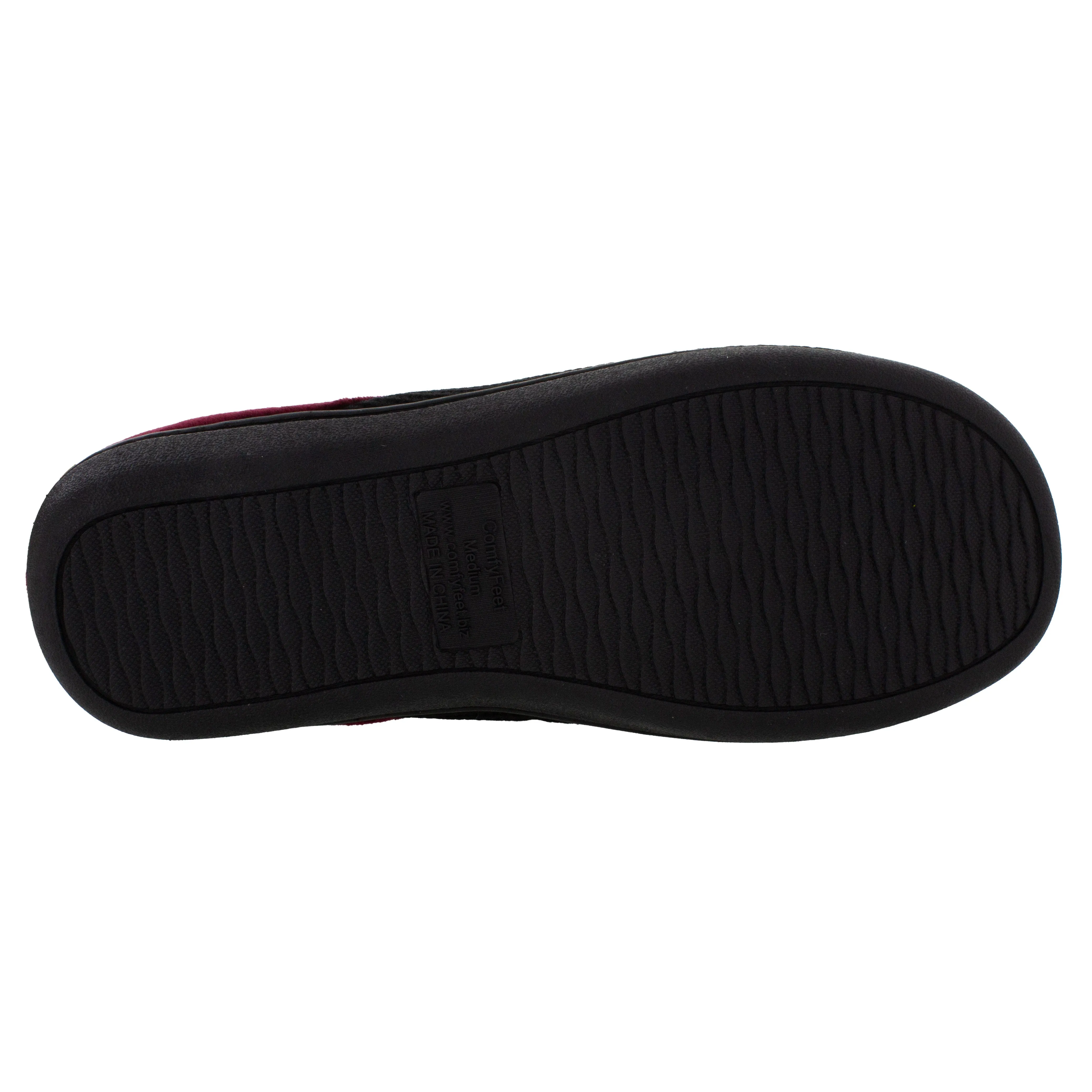 Black and Maroon ComfyFeet Clog Slipper