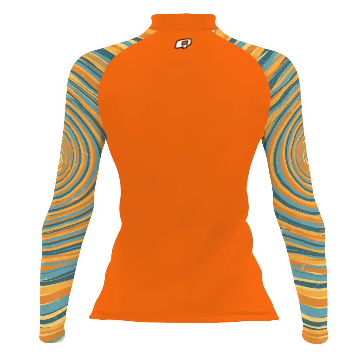 Blue and Yellow Sunset - Women's Surf UPF50  Long Sleeve Rash Guard