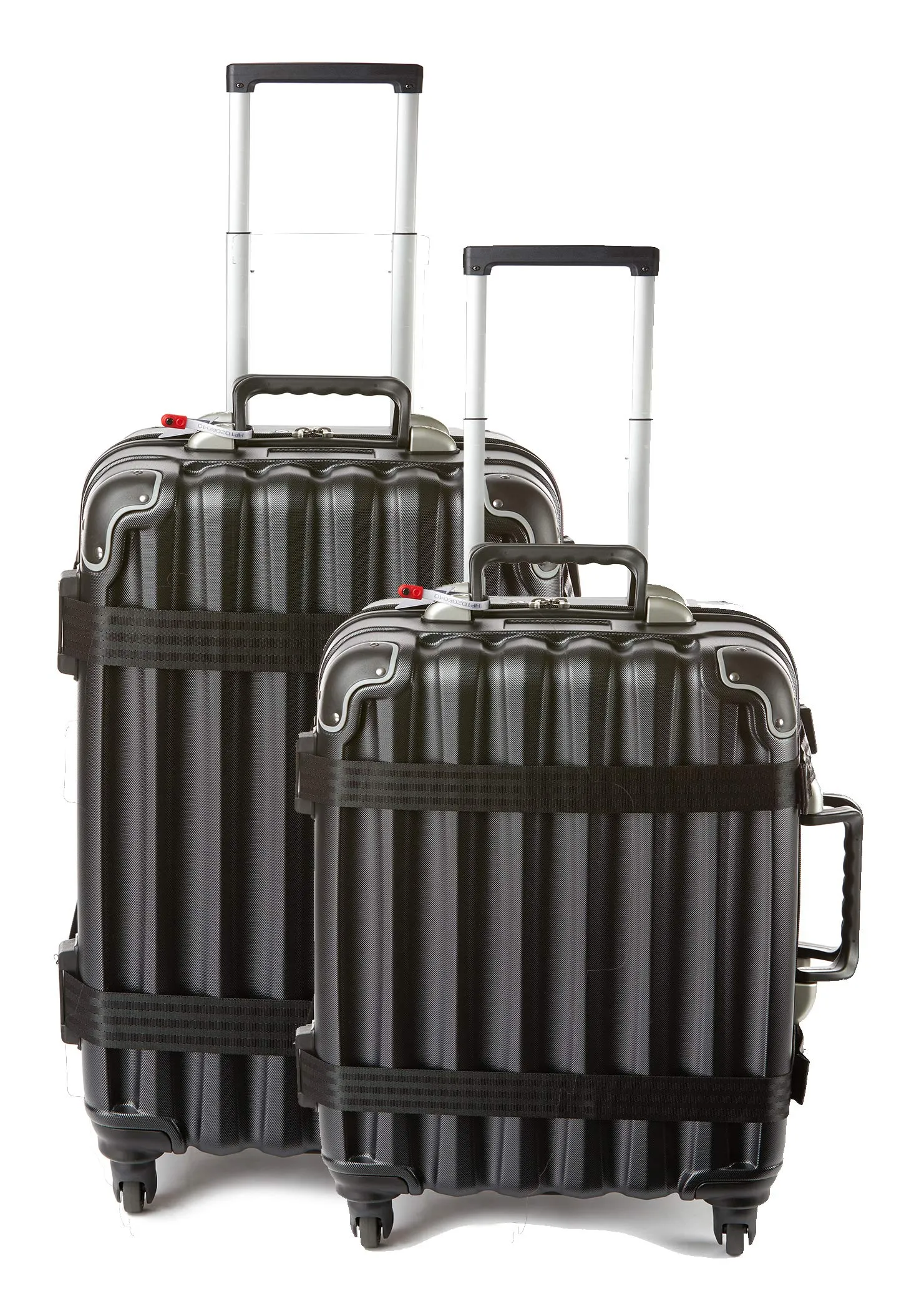 Bundle - 2 items: VinGardeValise Wine Travel Suitcase 12 & 8-bottle - With Personalized Luggage Nameplates - Grande 05 and Petite 03, Black