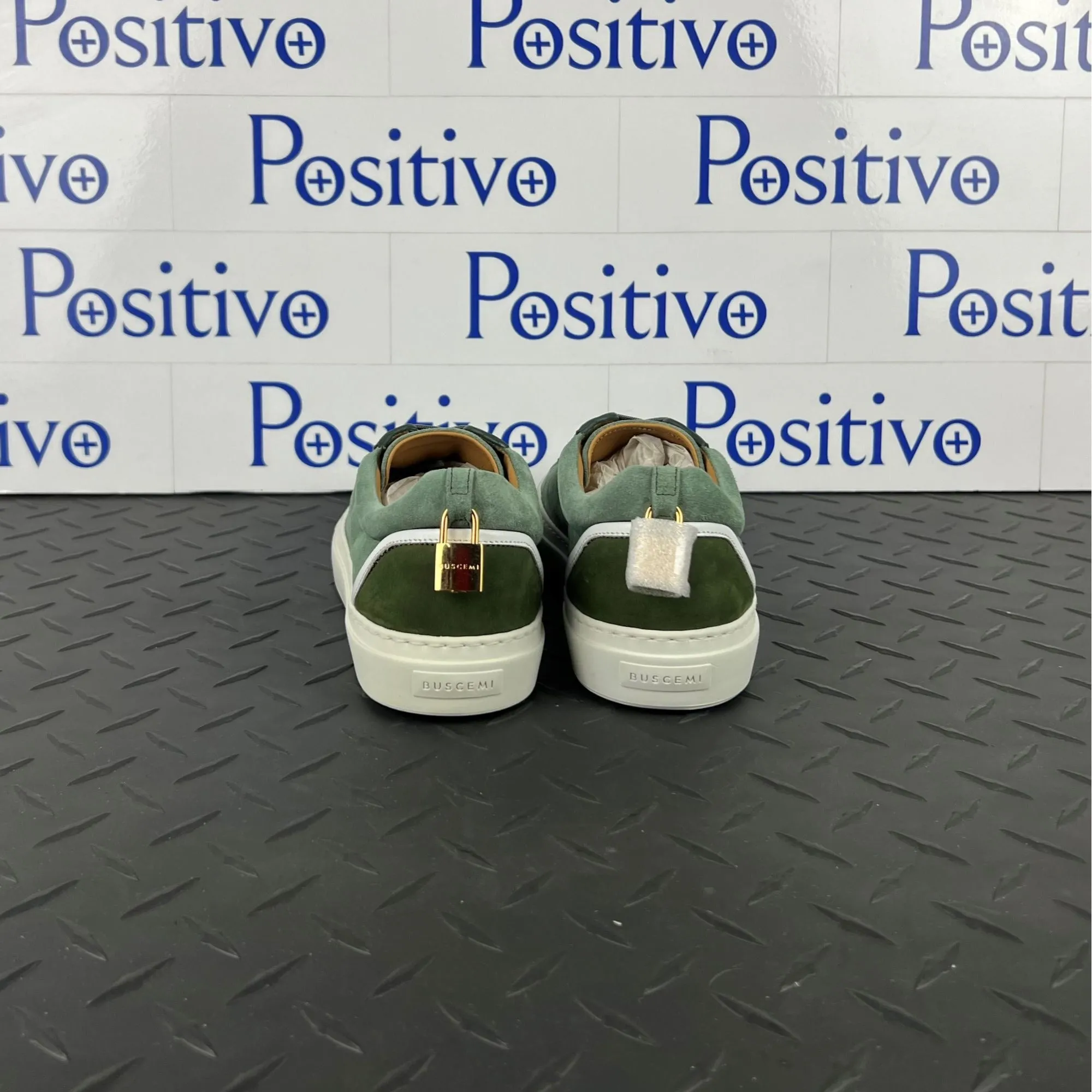 Buscemi Women's Tennis Lock Militare Leather Sneakers SAMPLE