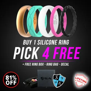 BUY 1 SILICONE RING PICK 4 FREE BUY 1 SILICONE RING PICK 4 FREE