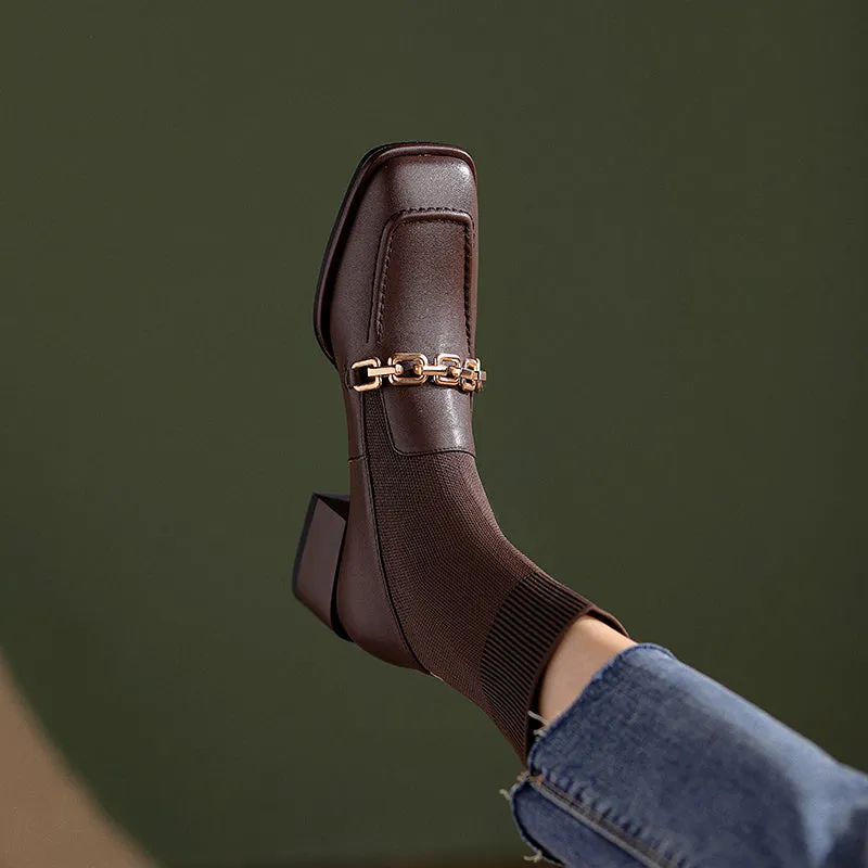 Cadence Loafer Style Sock Ankle Boots