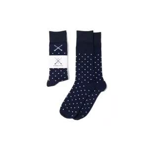 Collars & Co. x Southern Scholar - The Lehmans Navy with White Micro Squares