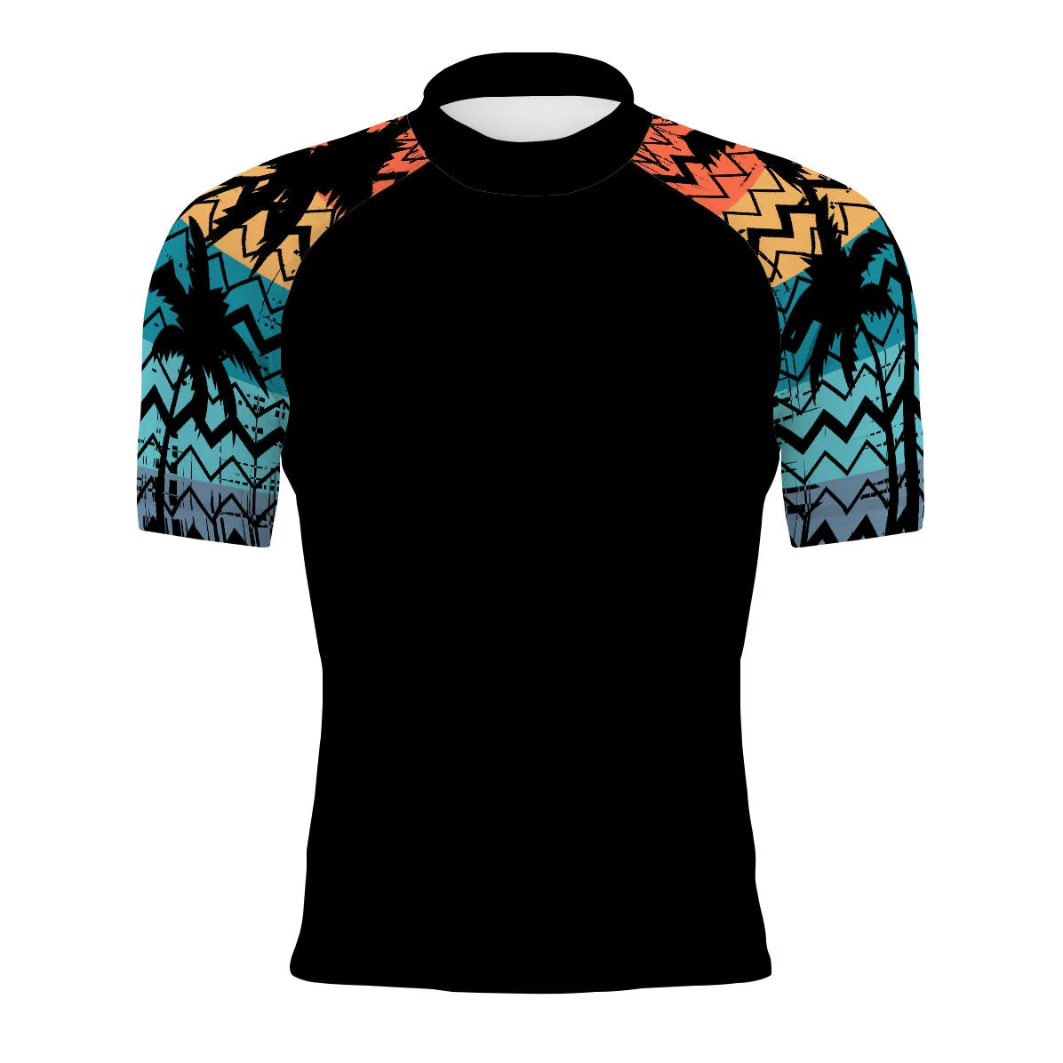 Colored Palms - Men's Surf UPF50  Short Sleeve Rash Guard