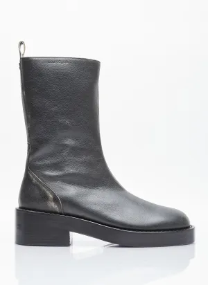 Courrèges Used Leather Zip Ankle Boots