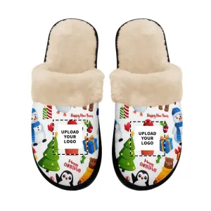 Custom Christmas indoor slipper, Customize with your name and logo,1933-23025001