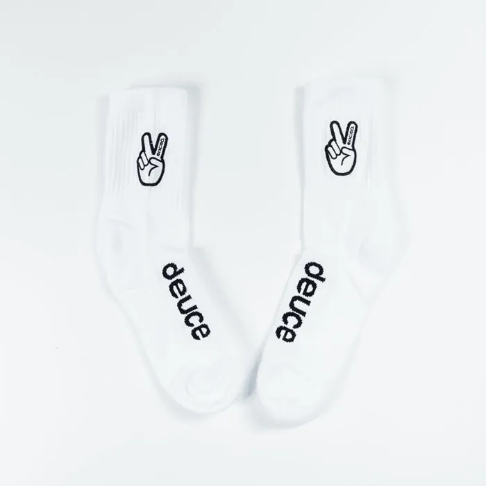 Deuce Mid Socks | White