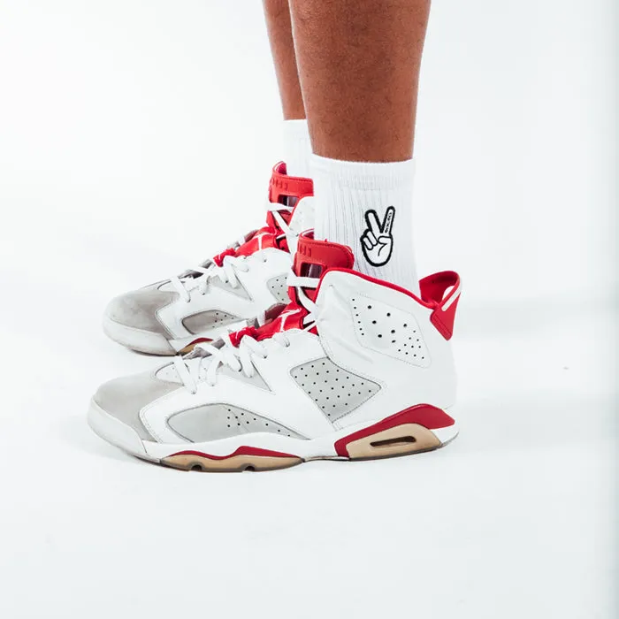 Deuce Mid Socks | White