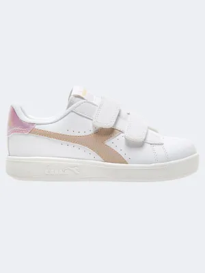 Diadora Game P Ps-Girls Lifestyle Shoes White/Sand Beige
