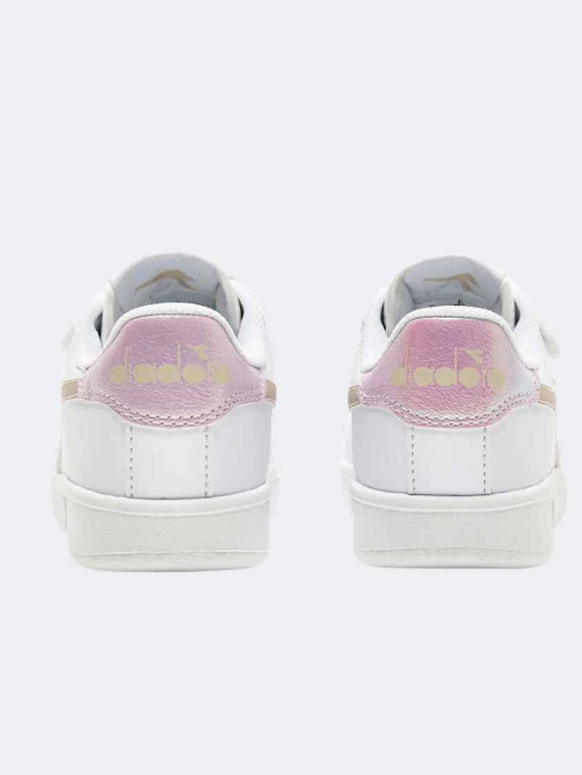 Diadora Game P Ps-Girls Lifestyle Shoes White/Sand Beige