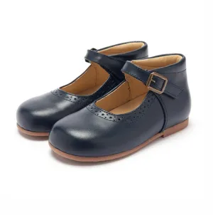 Dolly Velcro Mary Jane Navy Leather