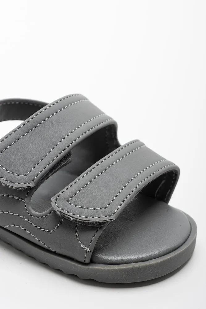 Double Strap Sandal Grey