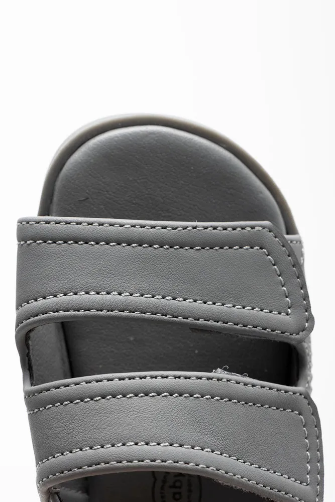Double Strap Sandal Grey
