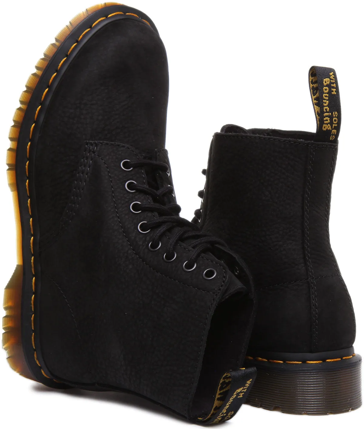 Dr Martens 1460 Pascal In Black Milled Water Resistant Leather