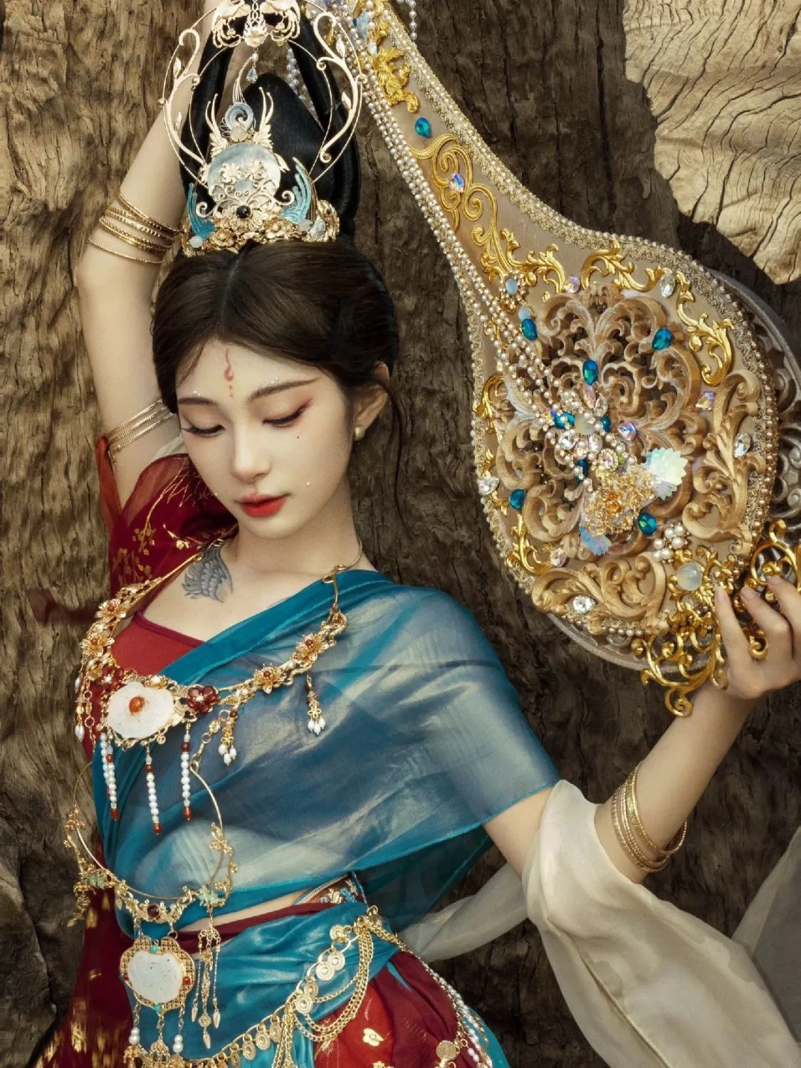 Dunhuang Feitian Photo Exotic Travel Photography Classical Dance Chinese Style Dance Clothing Performance Clothing Ancient Clothing Hanfu Clothing