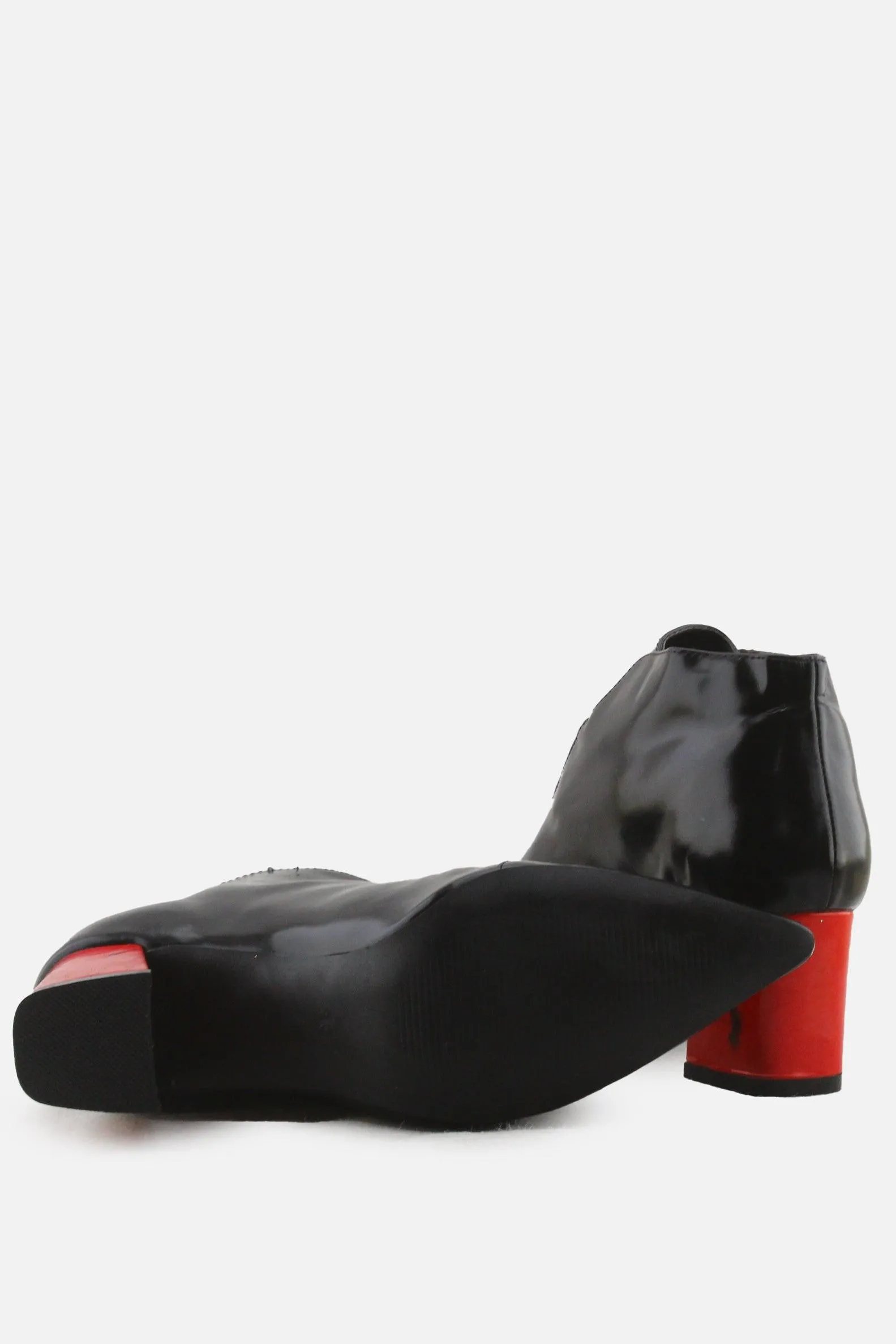 European Brand Block Heels Ankle Boots | 100% Synthetic Leather