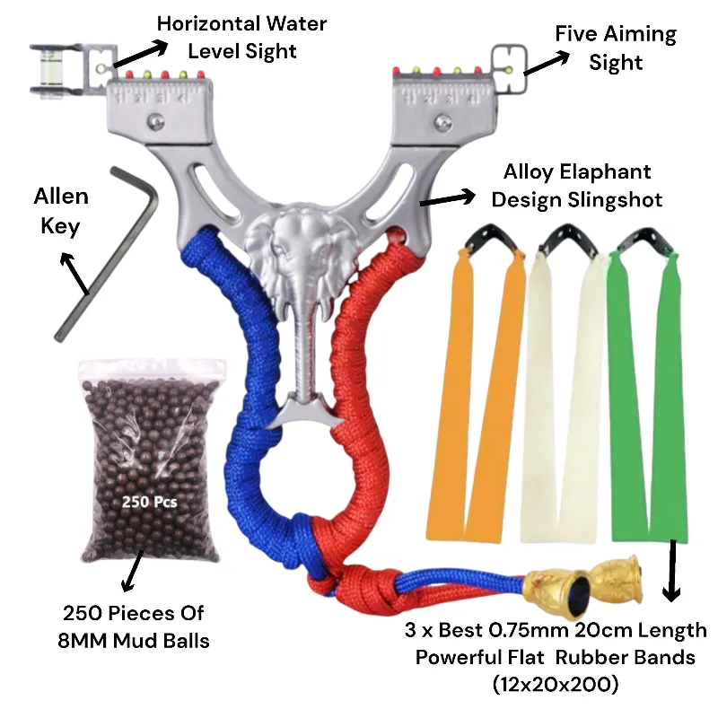 Fast Pressure Alloy Elephant Design Slingshot For Outdoor Sports And Fishing Adventures