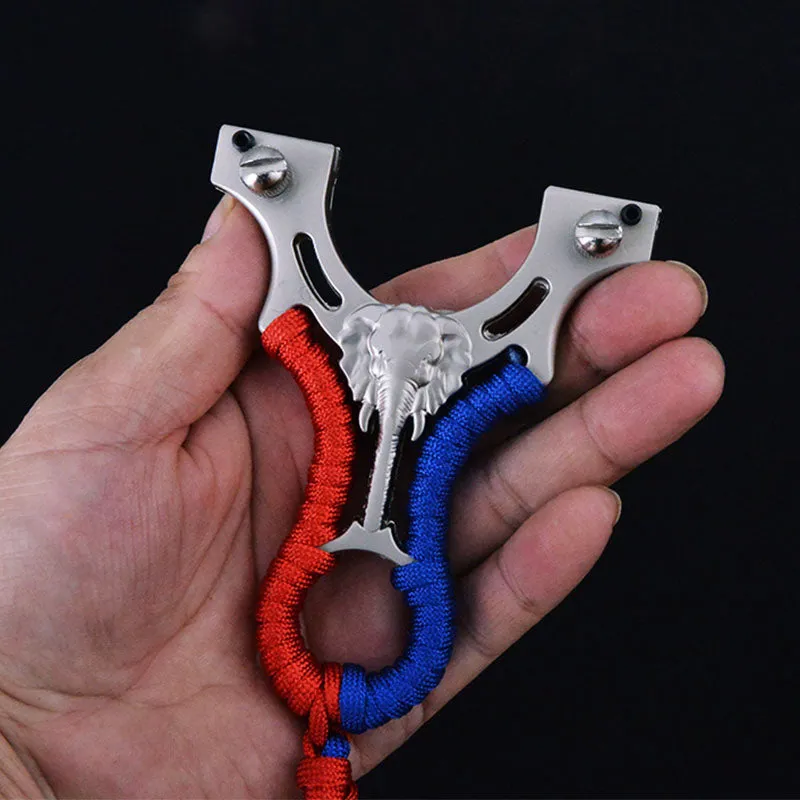 Fast Pressure Alloy Elephant Design Slingshot For Outdoor Sports And Fishing Adventures