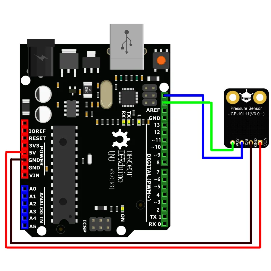 Fermion: ICP-10111 Pressure Sensor (Breakout)