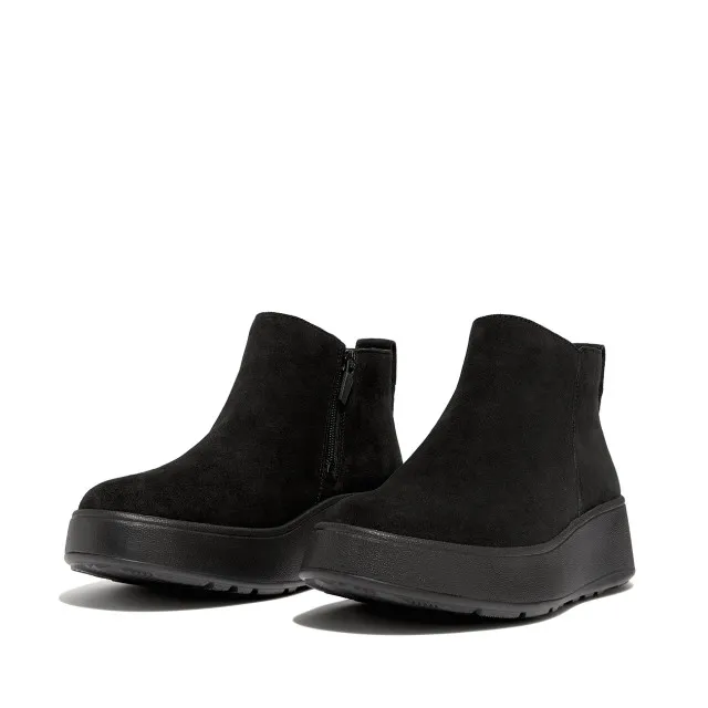FitFlop F-mode suede flatform zip ankle boots