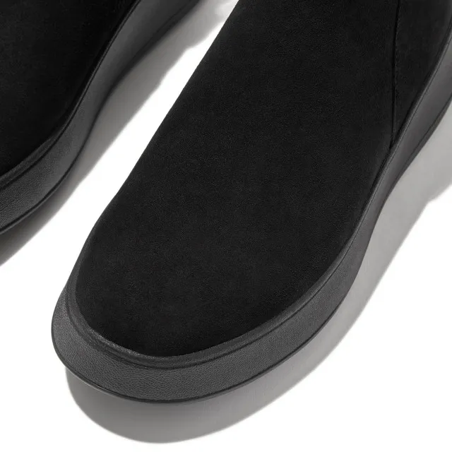 FitFlop F-mode suede flatform zip ankle boots