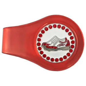 Golf Shoes (Red) Golf Ball Marker With Colored Clip