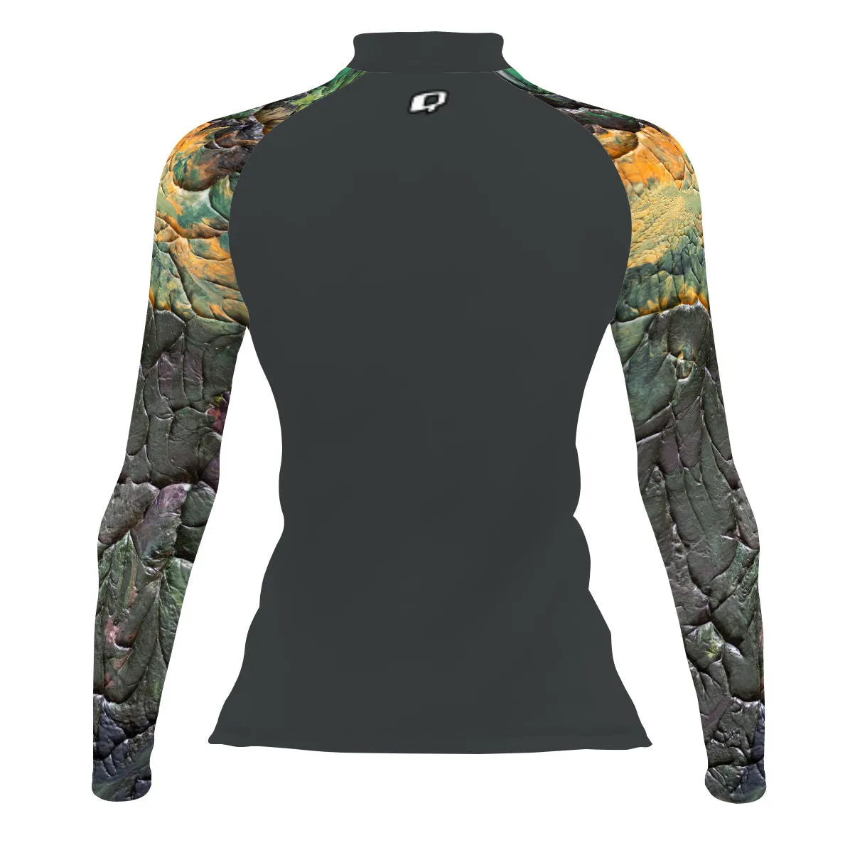 Green Splatter - Women's Surf UPF50  Long Sleeve Rash Guard