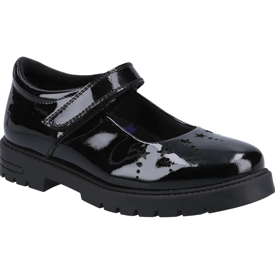 Hush Puppies Girls School Shoe Sabrina Snr Black Patent