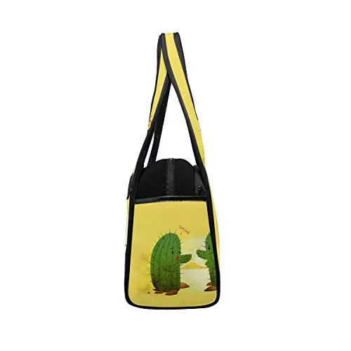 HUVATT Duffel Bags Cactus Hug Womens Gym Yoga Bag Fun Tote Beach Bag for Men