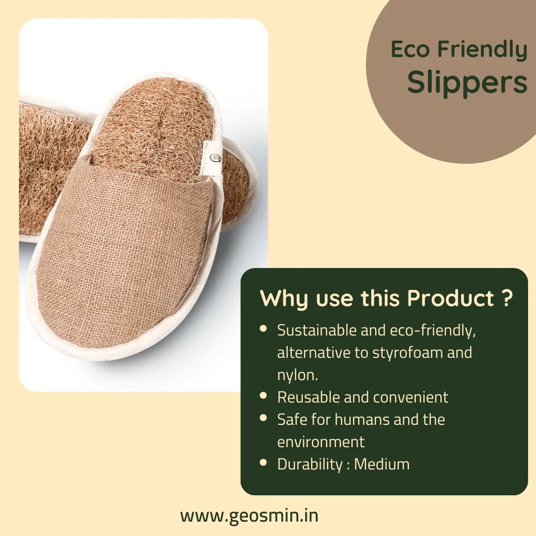 Indoor slippers – loofah | closed toe slidders
