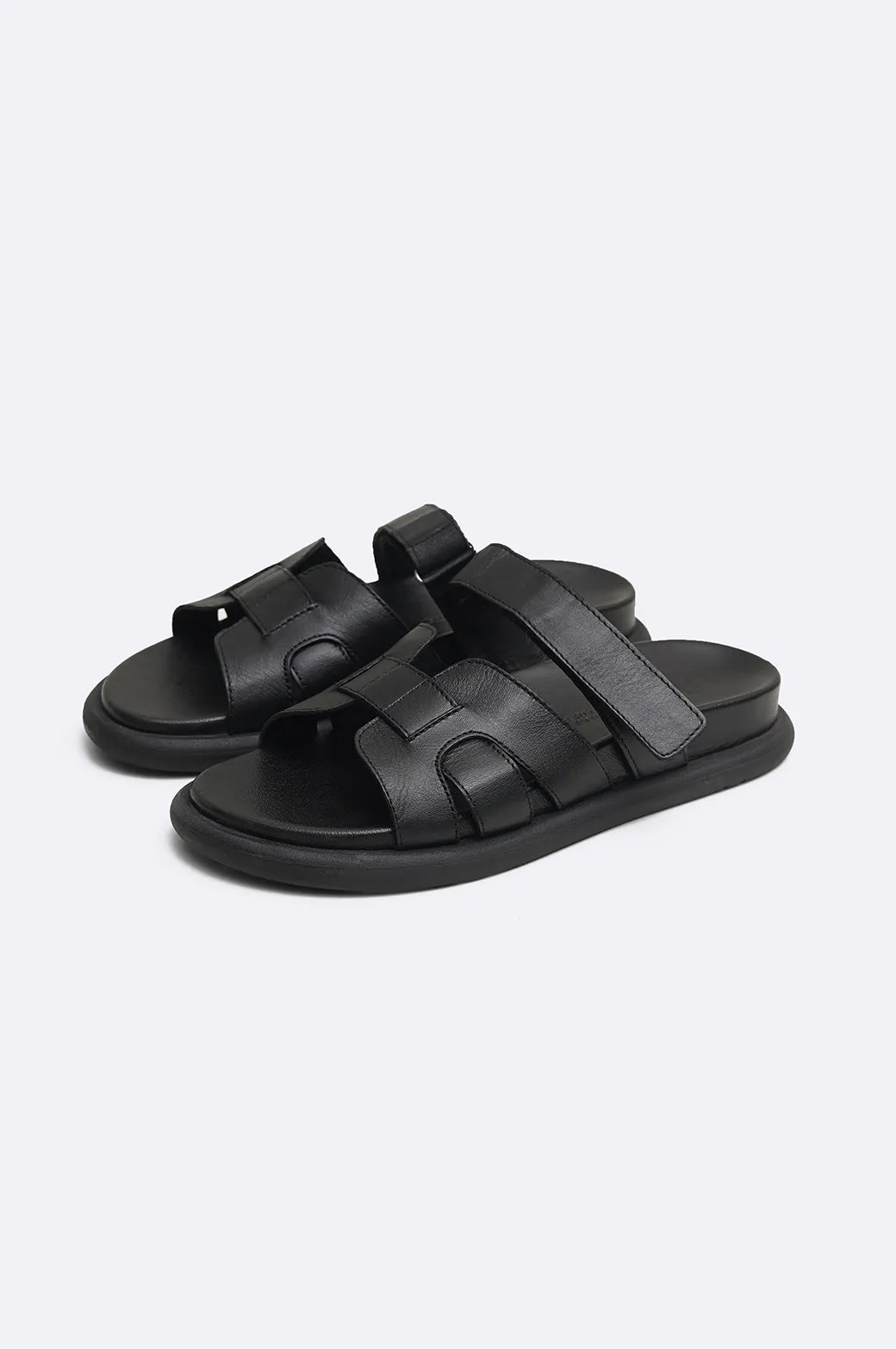 IZZY LEATHER SLIDES