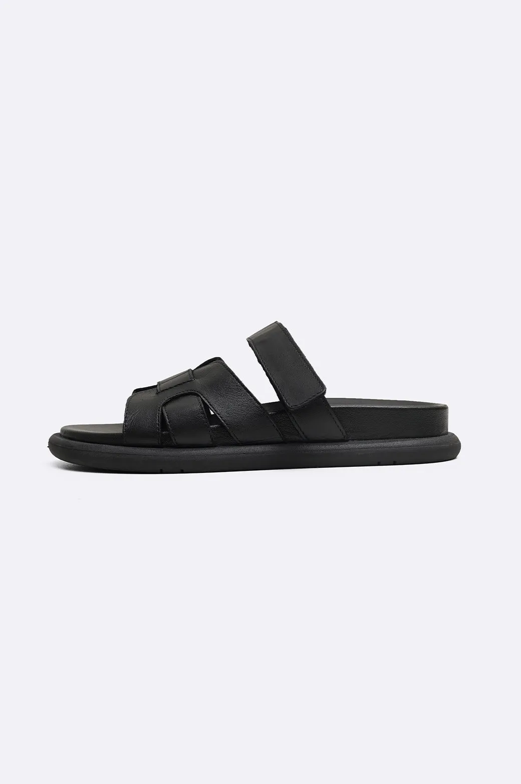 IZZY LEATHER SLIDES