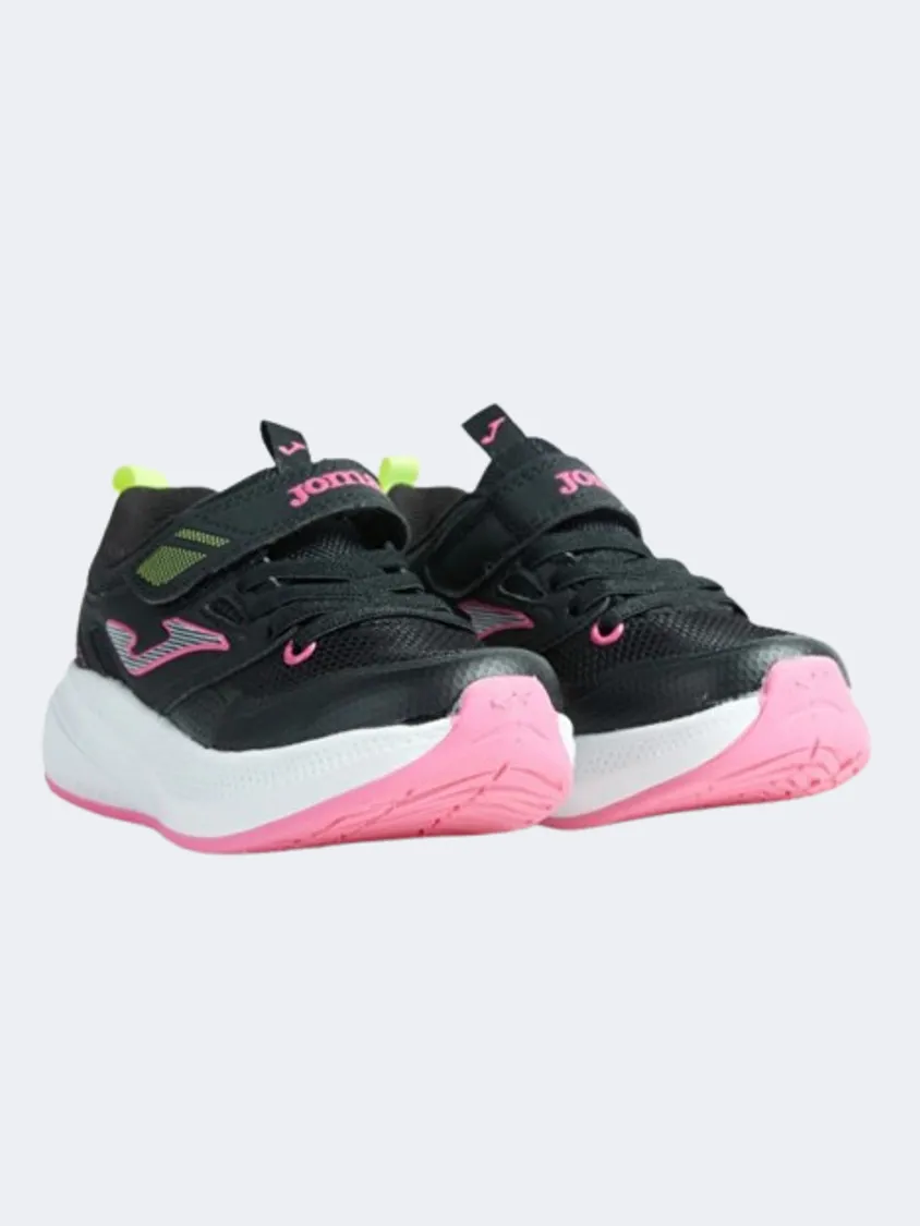 Joma Ferro 2430 Gs-Girls Running Shoes Black/Fuchsia