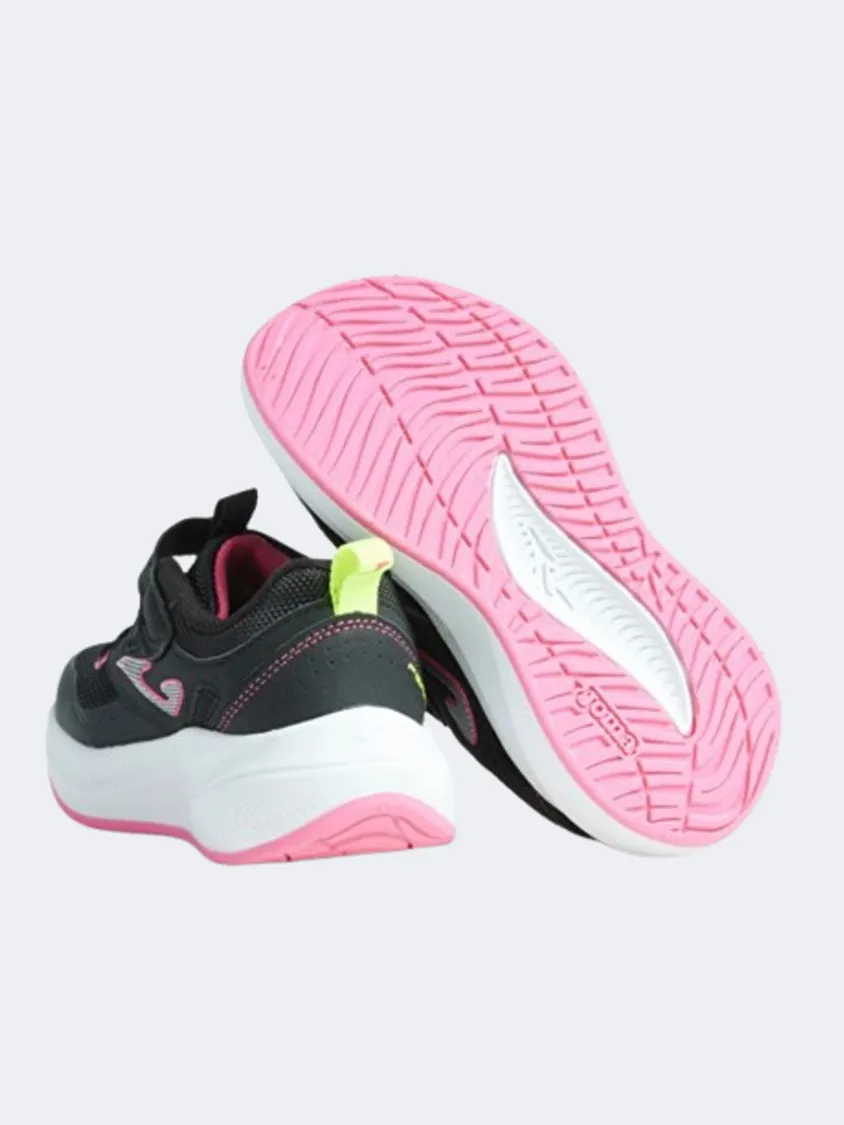 Joma Ferro 2430 Gs-Girls Running Shoes Black/Fuchsia
