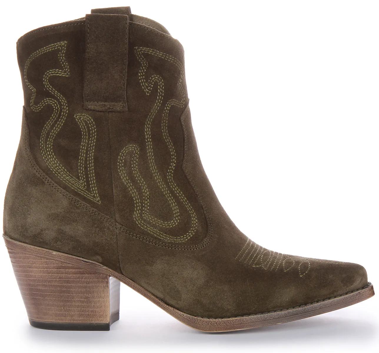 Justinreess England Nova Suede In Olive For Women