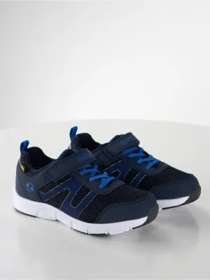 Kids Boy Textile Velcro Closure Shoes, Navy