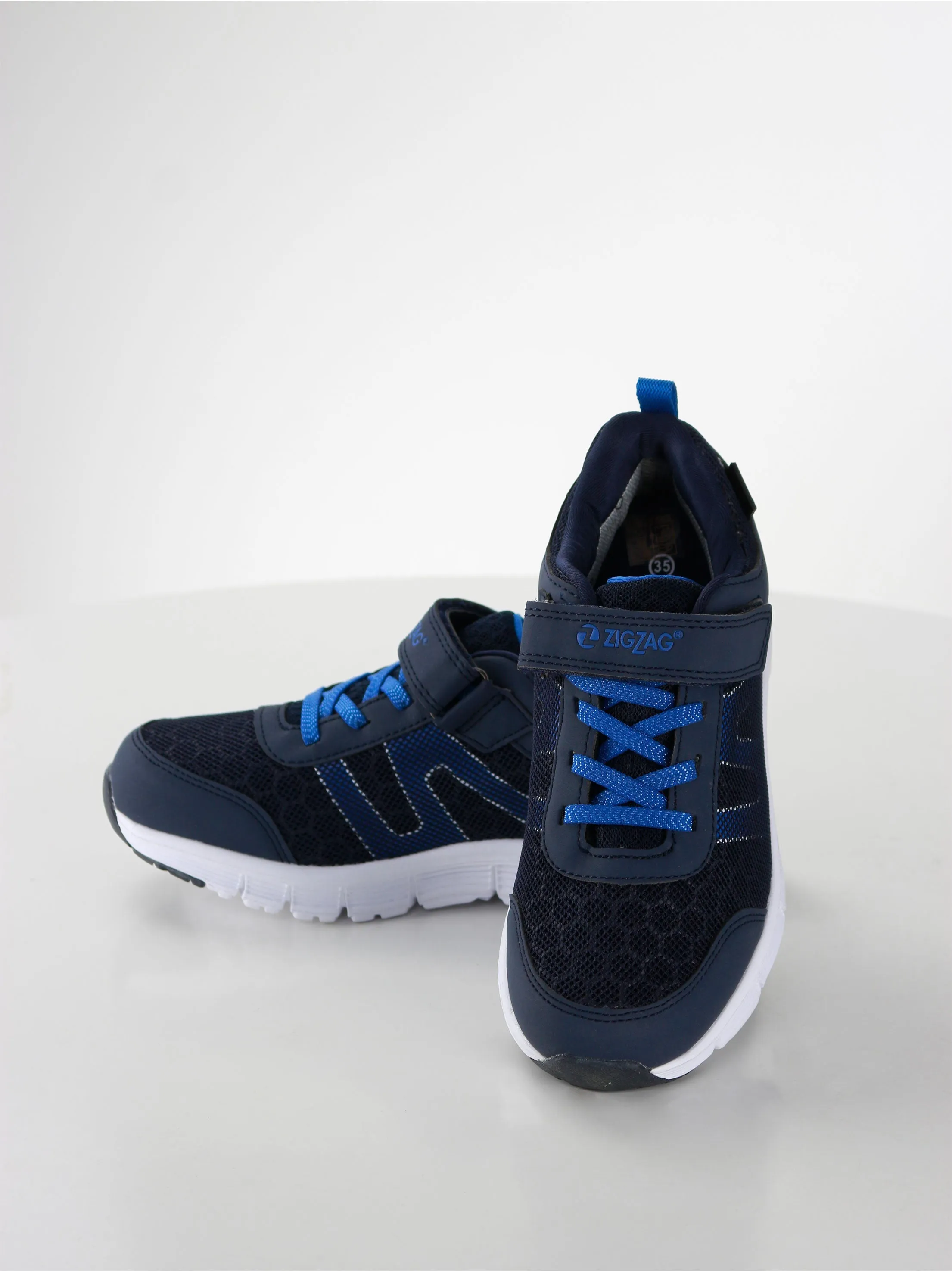 Kids Boy Textile Velcro Closure Shoes, Navy